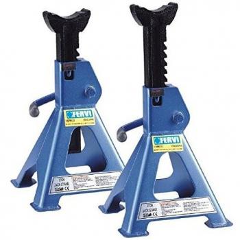 Par de caballetes regulables para auto y moto 3 ton Fervi 0069/3