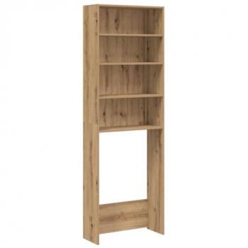 Armario para Lavadora de Roble Artisan 64x24x190 cm