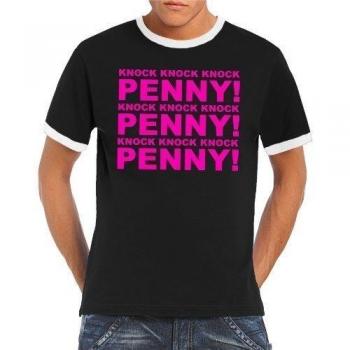 Touchlines Contrast - Camiseta para hombre, tamaño S, color negro / neonpink