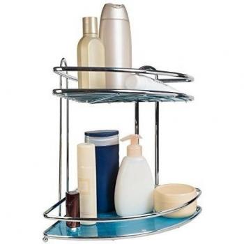 Tatkraft Kaiser Esquinero Pared para Cuarto de Baño 2 Niveles Acero Cromado 23X23X33 Alt. cm
