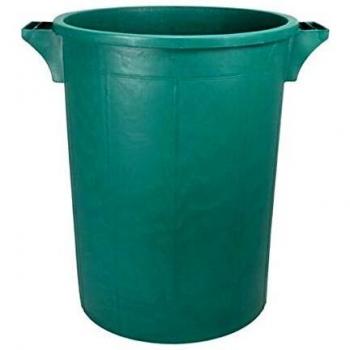 Cubo de basura apilable verde 100 litros Ø53 x H66 cm sin tapa