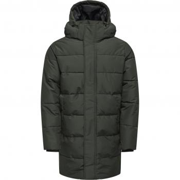 Only & Sons Men's Carl Life Puffer Jacket - Green, Regular Fit, XXL