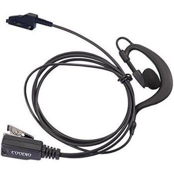 Coodio Kenwood Radio Auriculares Micro-Auricular Micrófono [Tubo Acústico] Seguridad y Bodyguard Para Kenwood con conector de sistemas Walkie-Talkie Transceptor Emisor y Receptor PMR