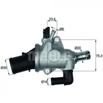 Termostato de refrigerante MAHLE ORIGINAL TI 174 88, temperatura de apertura 88°C, tipo de termostato: mecánico, aplicación para sistemas de refrigeración en vehículos