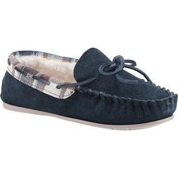 Pantuflas de mocasín para mujer Cotswold Kilkenny con forro de piel clásico (Navy) EU 38 / UK 5
