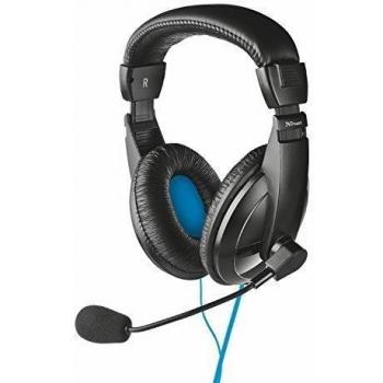 Trust Quasar - Auriculares con micrófono de diadema cerrados, conexión USB
