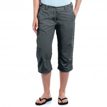 Maier Sports Neckar Women's 3/4 Hiking Pants - Robust Functional Capri Trousers in Graphite
