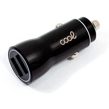Cargador Coche Universal Doble Entrada USB Cool Negro 2.4 AMP