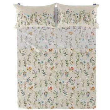 Sábana Encimera Vernazza Multicolor 240 x 270 cm 100% Algodón para Cama 150/160