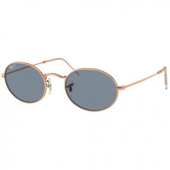 Ray-Ban RB3547 Oval Polarized 9202S2 Anteojos de Sol para Hombre Dorados