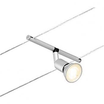 Foco de Luz Paulmann Wire Salt GU5.3, Cromo Mate, Sistema de Cable, Máx. 10W