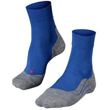 Falke RU4 Endurance Running Socks Men - Blue (Athletic Blue 6451), Cotton, Anti-Blister, Size 5.5-7.5
