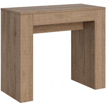 Consola extensible 90x42/198 cm efecto madera roble natural