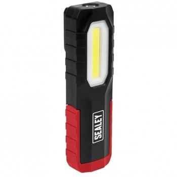 Lámpara de Inspección Recargable 3 en 1 LED SEALEY con Soporte Magnético 180° - Negro/Rojo