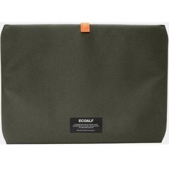 Ecoalf - Funda grande para portátil de materiales reciclados en verde militar