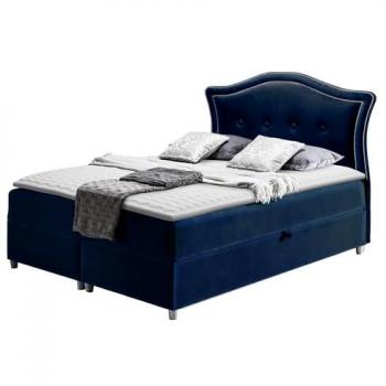 Cama Continental Baltimore 135 Doble Magic Velvet Azul 180x200 cm con Somier y Tapiz 190x208x130 cm