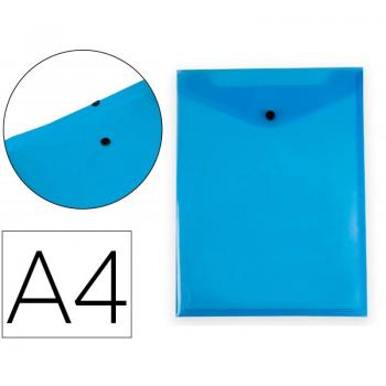 Carpeta Liderpapel Dossier Broche Polipropileno Din A4 Formato Vertical con Fuelle Azul Translúcido