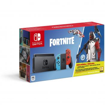 Nintendo Switch - Consola color Azul Neón/Rojo Neón + Fortnite