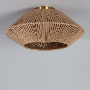 Lámpara de Techo Big Moksha Cuerda Natural LED para Decoración de Salón, Habitación y Dormitorio