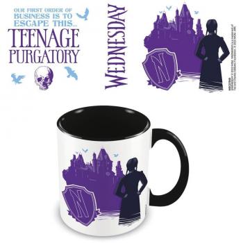 Taza Wednesday - Teenage Purgatory - Multicolor Cerámica 315ml