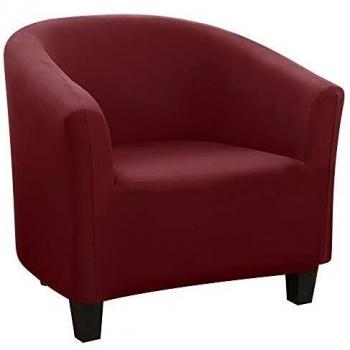 HIFUAR Funda de Sillón Chesterfield Elásticas Lavable Cubre Sofá de 1 Plaza Universal Antideslizantes Cubierta Protector de Muebles para Butaca,Sofá,Chester 1 Plaza,Color Burdeos