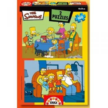Educa Borrás The Simpsons - Juego 2X100 El Hogar The Simpsons 12498