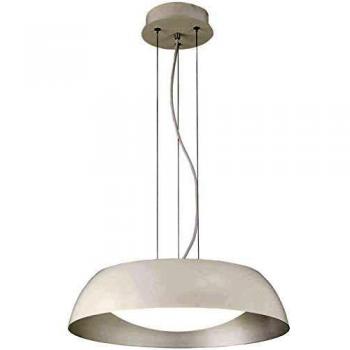 Lámpara Colgante Argenta Pequeña 18W LED 3000K 1800lm Blanco Mate Plateado Acrílico Blanco
