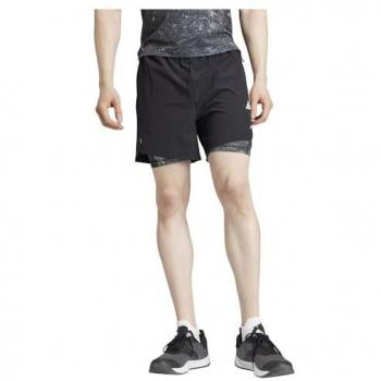 Adidas Woven Power 2in1 Shorts Hombres - Negro, 7 pulgadas, talla 2XL