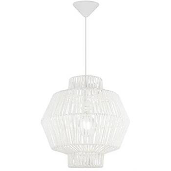 Lámpara Colgante Boho Balbec Blanco E27 1x60W con Cuerda