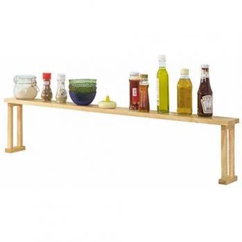 Estante de Cocina Multifuncional de Madera de Caucho 111x10x24cm