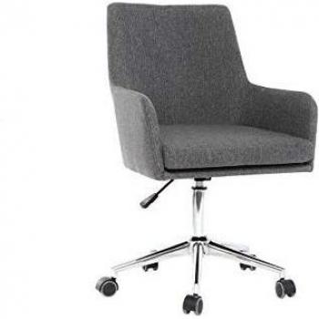 Sillón de escritorio diseño tejido gris antracita Shana