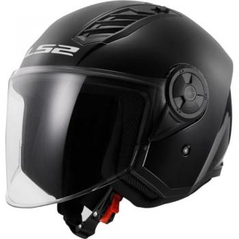 Casco Moto Jet LS2 Airflow II Negro Brillante M