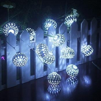 Ryham Plata LED de la luz de hadas de la batería Operado 1,5 M 4.9ft 3V 12LED Ideal para la fiesta de boda cadena luces, Blanco