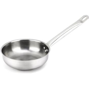 Sartén Ecológica Alza Chef Inox de Acero Inoxidable 20 cm, Sin Antiadherente, Libre de PFOA, Fondo Efecto Plancha para Todo Tipo de Cocinas