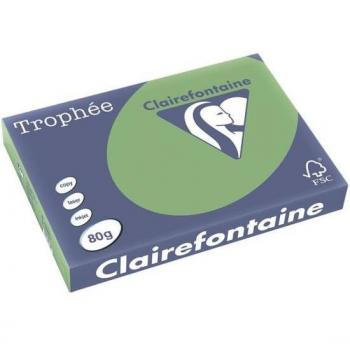 Papel Multifuncional Clairefontaine Trophée A3, 80g/m², Verde Menta, 500 Hojas