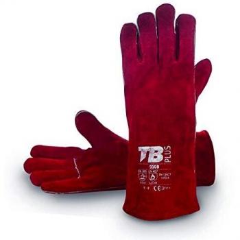 GUANTE SOLDADOR SERRAJE ROJO 34 CM