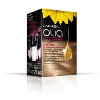Garnier Olia Permanent Hair Color 8.0 Light Blonde - Ammonia-Free with Natural Floral Oils