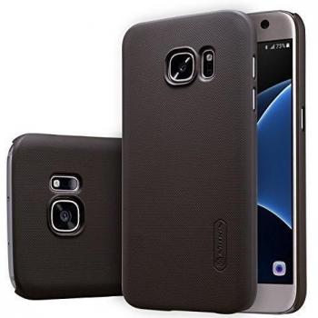 NILLKIN Frosted Shield - Carcasa Trasera Protectora y Antideslizante + Film de Pantalla para Samsung Galaxy S7 Edge, Negro