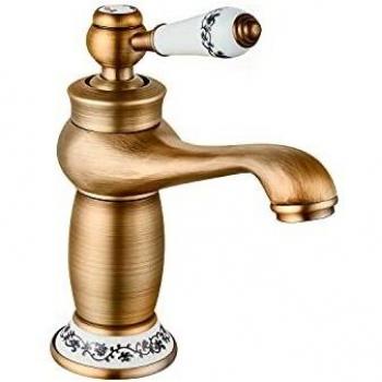 DP Grifería - Grifo monomando de lavabo en color Antique, modelo Argán