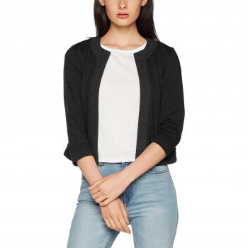 VERO MODA Vmyoyo Rib Blazer Jrs, Chaqueta de Traje para Mujer, Gris