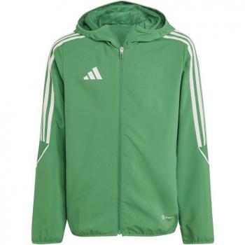 Adidas Chaqueta Tiro23 L Windbreaker Verde con características de ser ligera, resistente al viento, diseño deportivo y ajuste cómodo