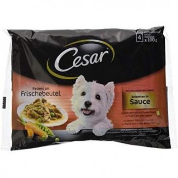 Cesar Pouch Selección Carnes en Salsa Comida Húmeda para Perros