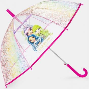 Paraguas infantil Perletti Rainbow High con apertura automática y tejido transparente