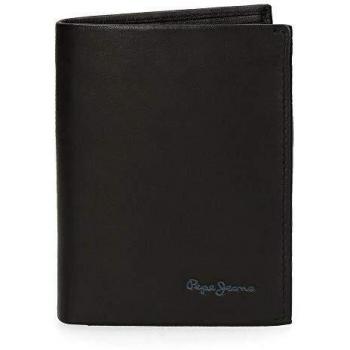 Pepe Jeans Fair Cartera Vertical con Monedero Negro 8,5x11,5x1 cms Piel