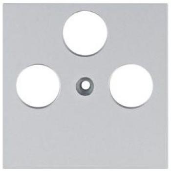 Hager Enchufe Tapa R/TV/SAT Lumina Intense Plata WL6322