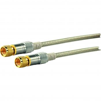 Cable de Conexión SAT Schwaiger 7.5m Blanco, F-Stecker, 4-fach blindado, 110db