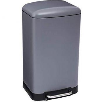 FIVE Papelera/cubo de basura/contenedor de residuos con pedal Antracita 30L Ariane, Metal, L.34 x P.32 x A.61 cm