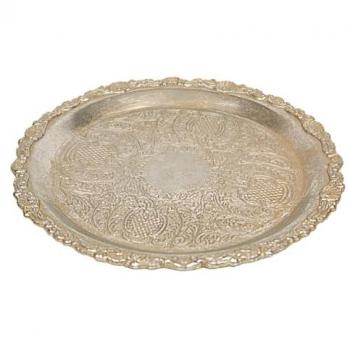 Bandeja de Aperitivos Romimex Plateado Resina 26 x 26 x 2 cm