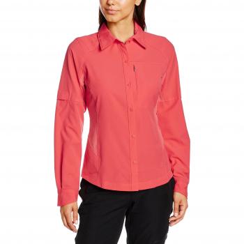 Columbia Sportswear Company Ltd Silver Ridge Mujer Manga Larga, Mujer, Color Red Camellia, tamaño XS