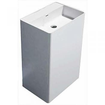Lavabo Tótem Freestanding PB2022 - 60 x 42 x 90 cm - Blanco - Solid Stone